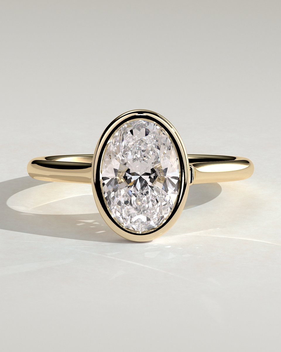 MET 0151 Oval Solitaire Engagement Ring