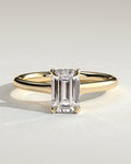 MET 0066 Emerald Solitaire Engagement Ring