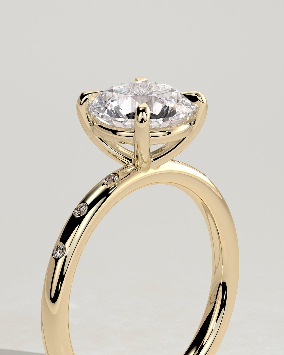 MET 0244 Round Solitaire Engagement Ring