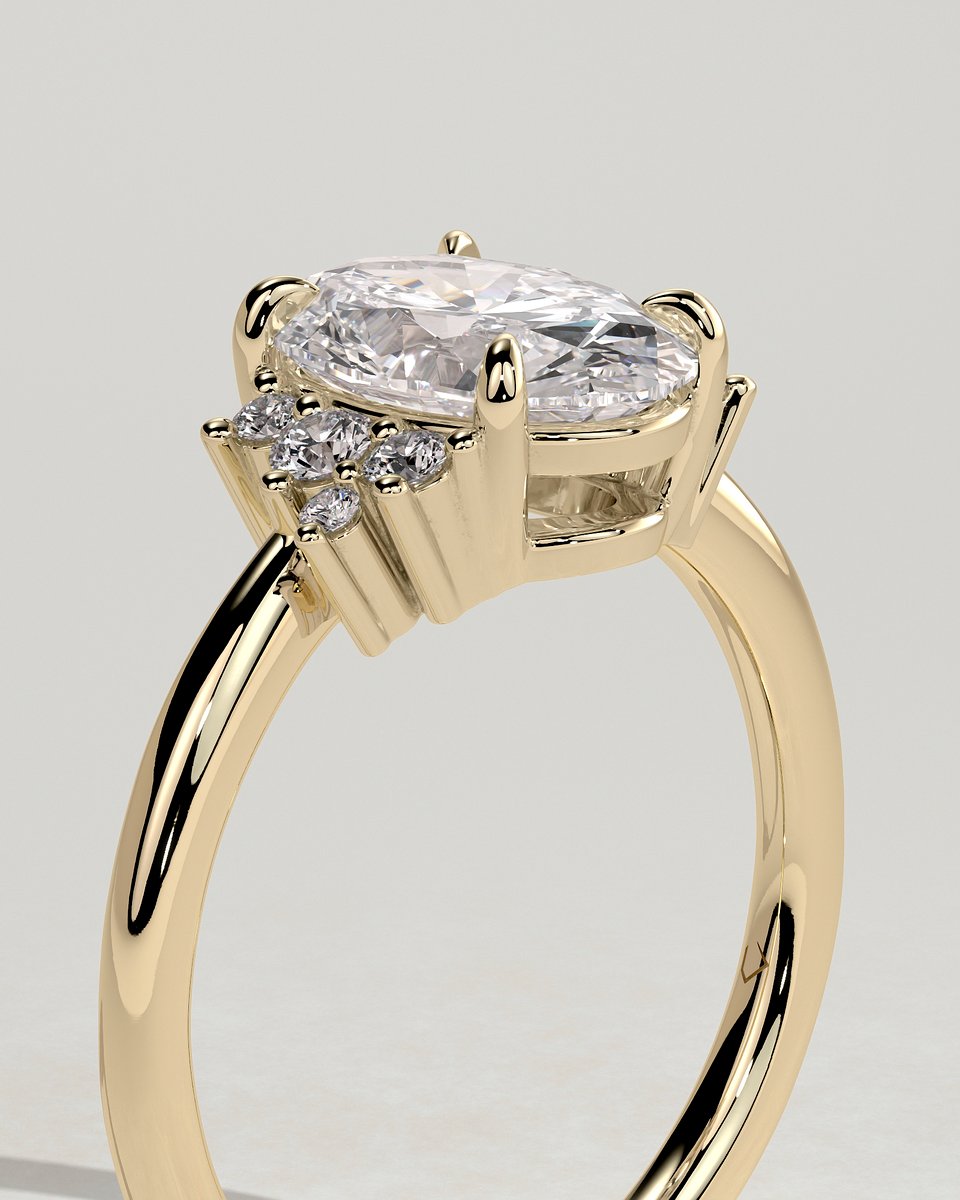 MET 0296 Oval Solitaire Engagement Ring