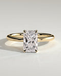 MET 0107 Radiant Solitaire Engagement Ring