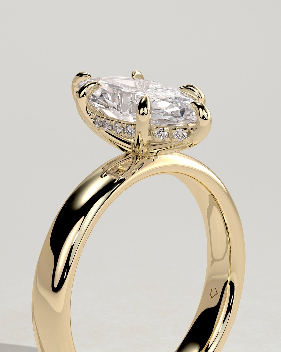 MET 0272 Marquise Solitaire Engagement Ring