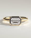 MET 0071 Emerald Solitaire Engagement Ring