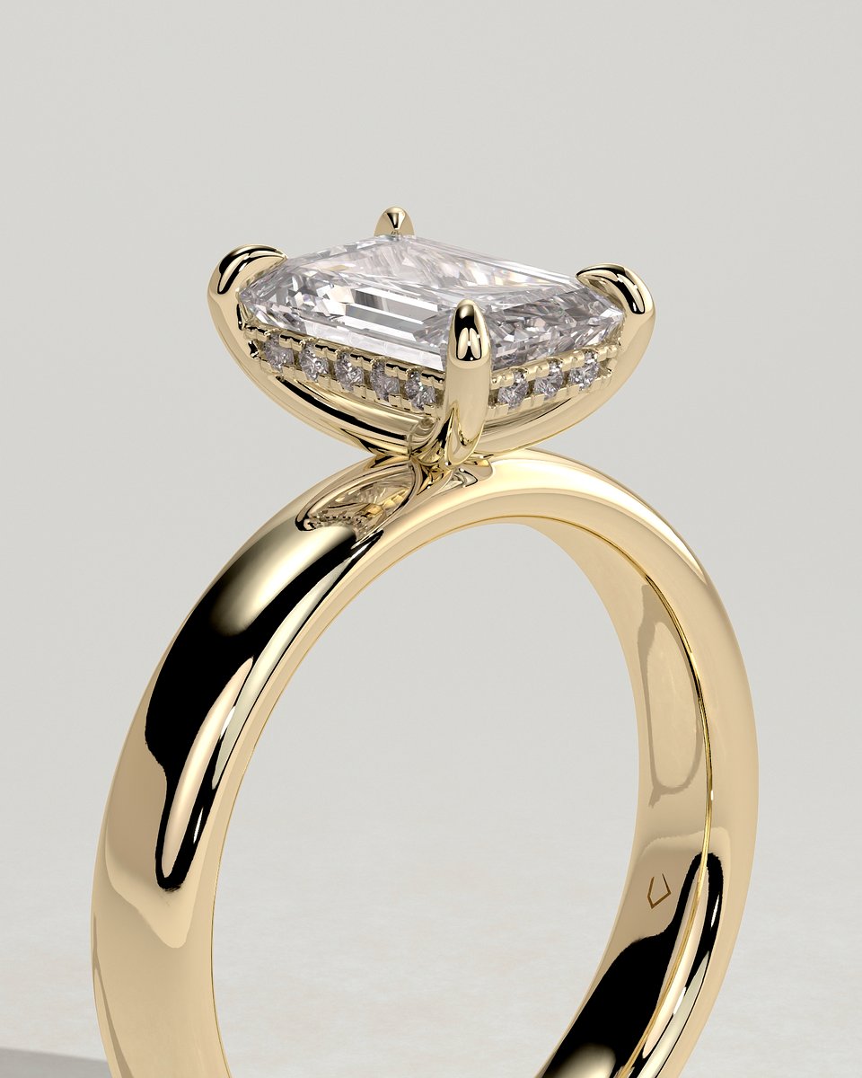 MET 0270 Emerald Solitaire Engagement Ring