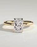 MET 0026 Radiant Solitaire Engagement Ring