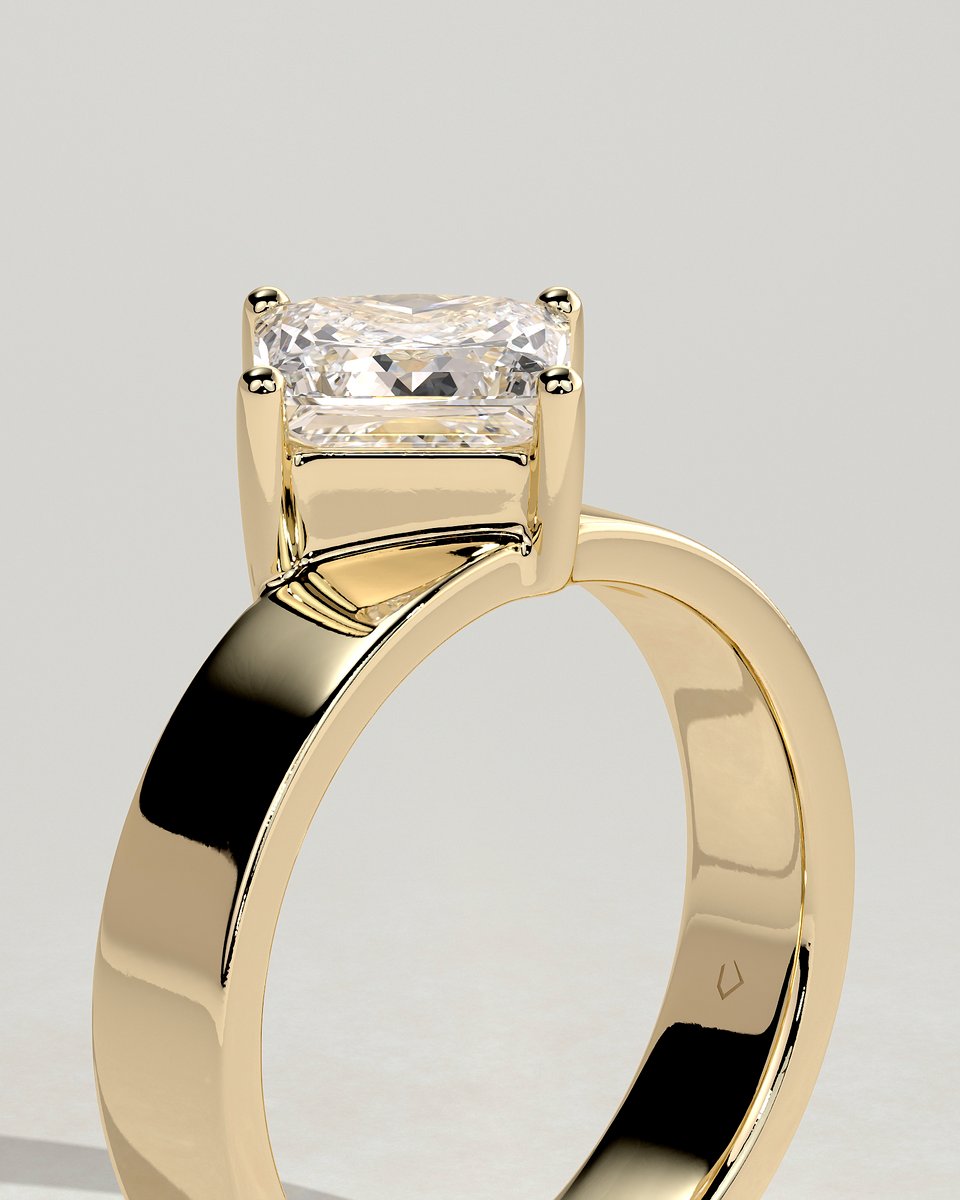 MET 0258 Asscher Solitaire Engagement Ring