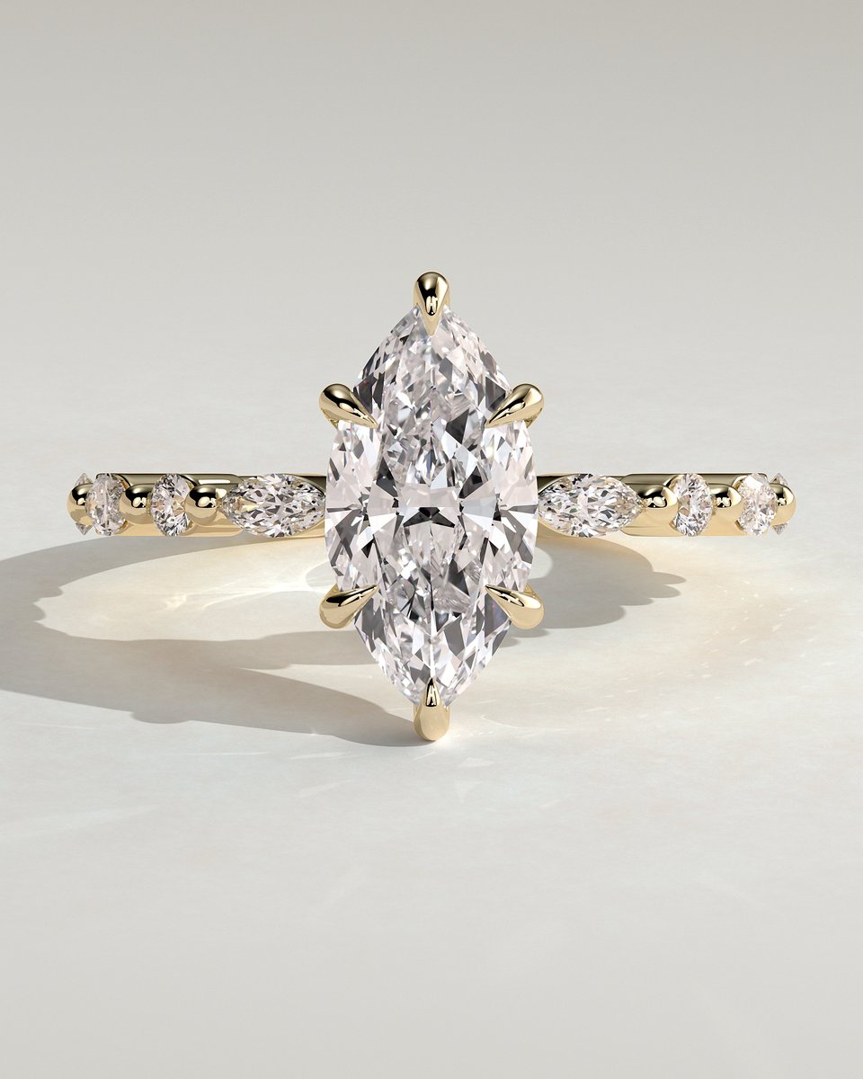 MET 0343 Marquise Solitaire Engagement Ring