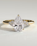 MET 0081 Pear Solitaire Engagement Ring
