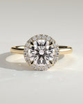 MET 0162 Round Halo Engagement Ring