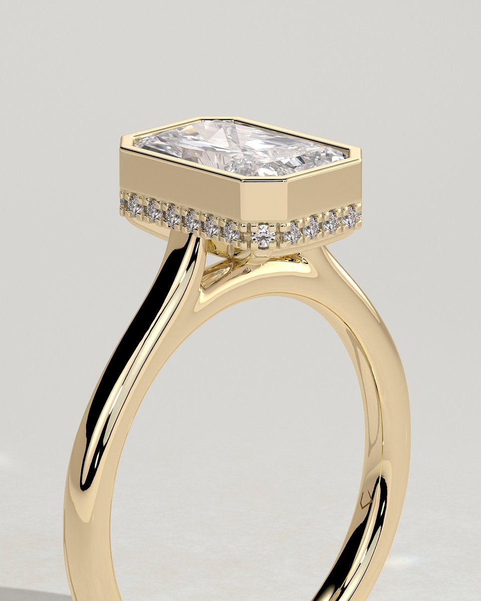MET 0056 Radiant Solitaire Engagement Ring
