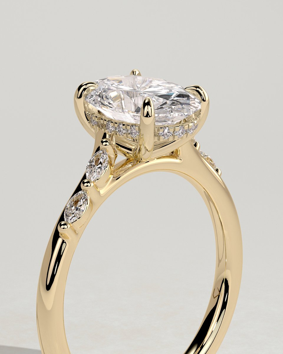 MET 0049 Oval Solitaire Engagement Ring