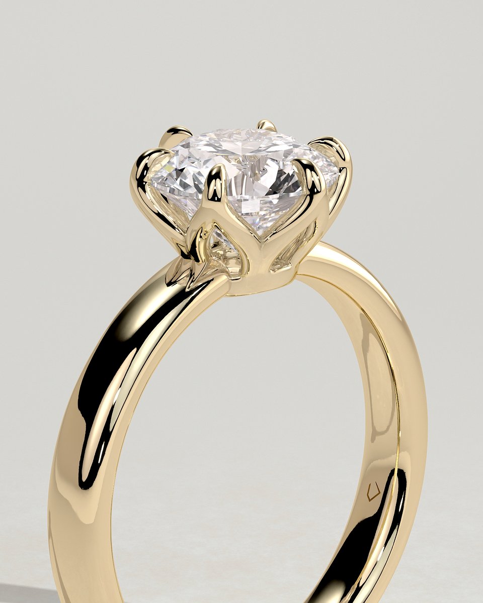 MET 0098 Round Solitaire Engagement Ring