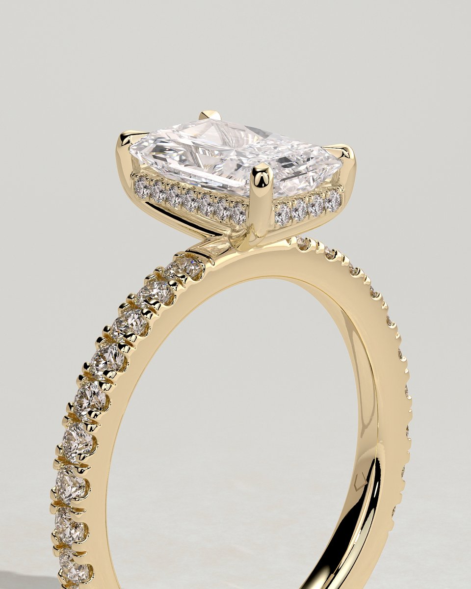 MET 0054 Radiant Solitaire Engagement Ring