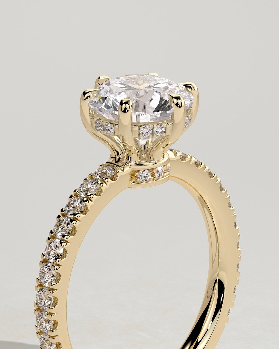 MET 0168 Round Solitaire Engagement Ring