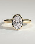 MET 0085 Oval Solitaire Engagement Ring