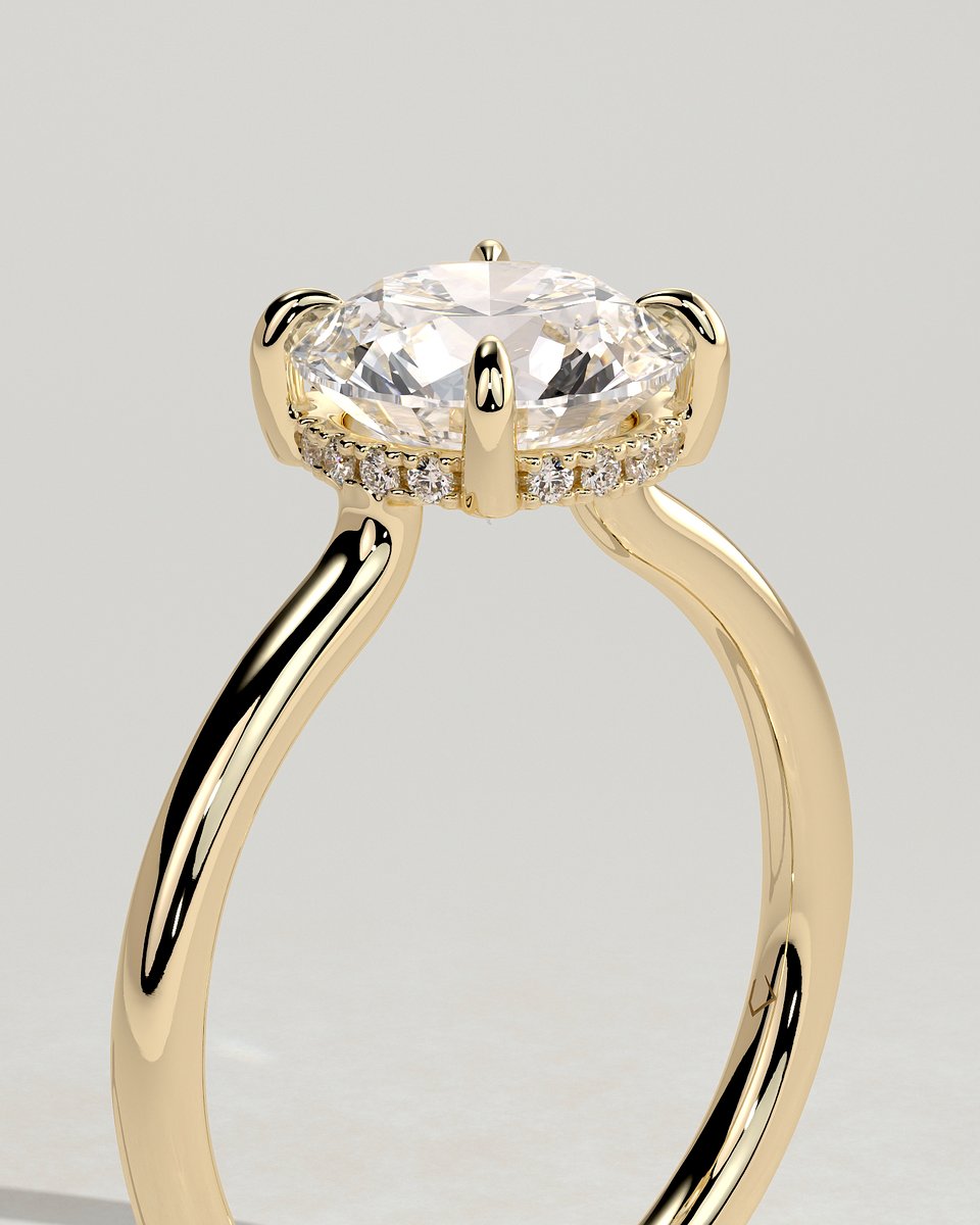 MET 0274 Round Solitaire Engagement Ring
