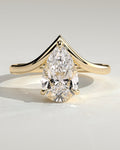 MET 0268 Pear Solitaire Engagement Ring