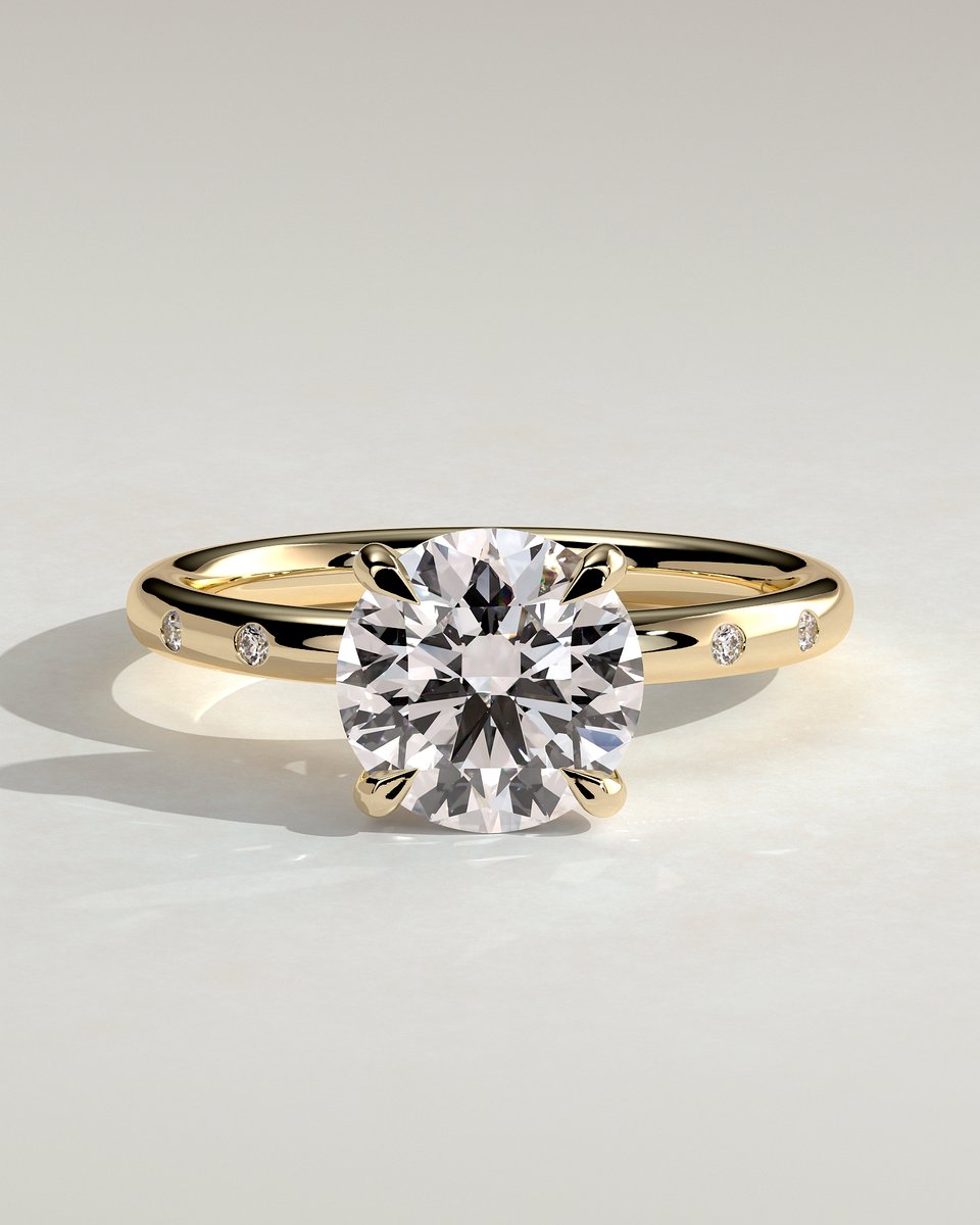 MET 0244 Round Solitaire Engagement Ring