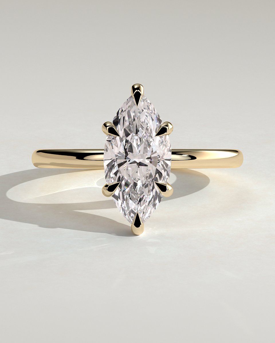 MET 0029 Marquise Solitaire Engagement Ring