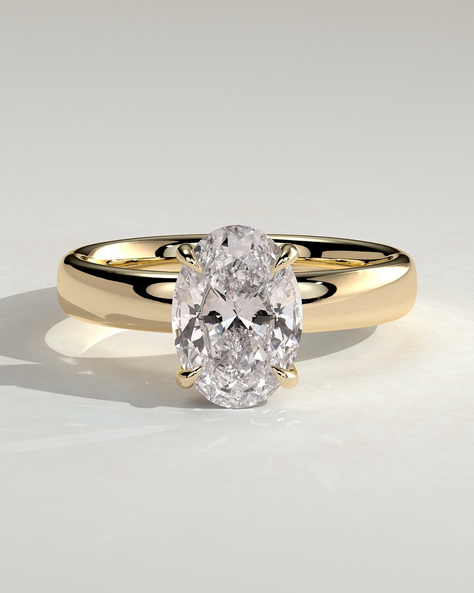 MET 0055 Oval Solitaire Engagement Ring