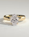MET 0055 Oval Solitaire Engagement Ring