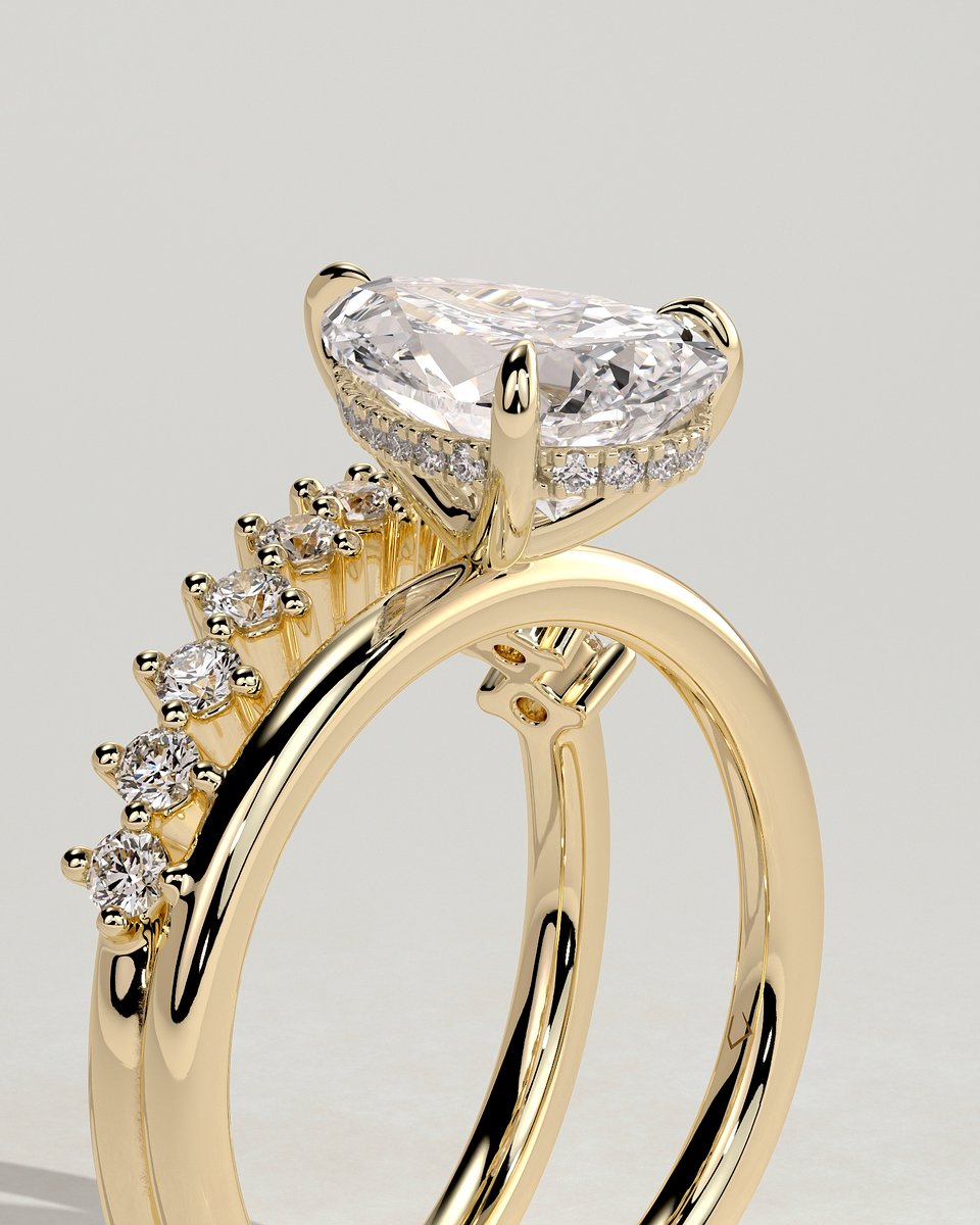MET 0180 Pear Solitaire Engagement Ring
