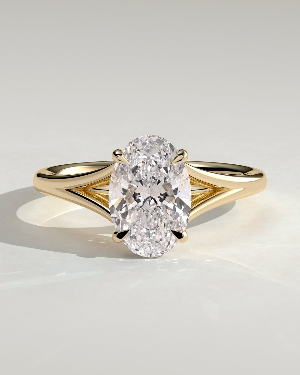 MET 0047 Oval Solitaire Engagement Ring