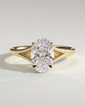 MET 0047 Oval Solitaire Engagement Ring