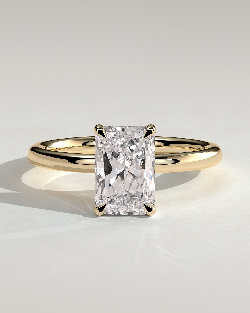 MET 0062 Radiant Solitaire Engagement Ring