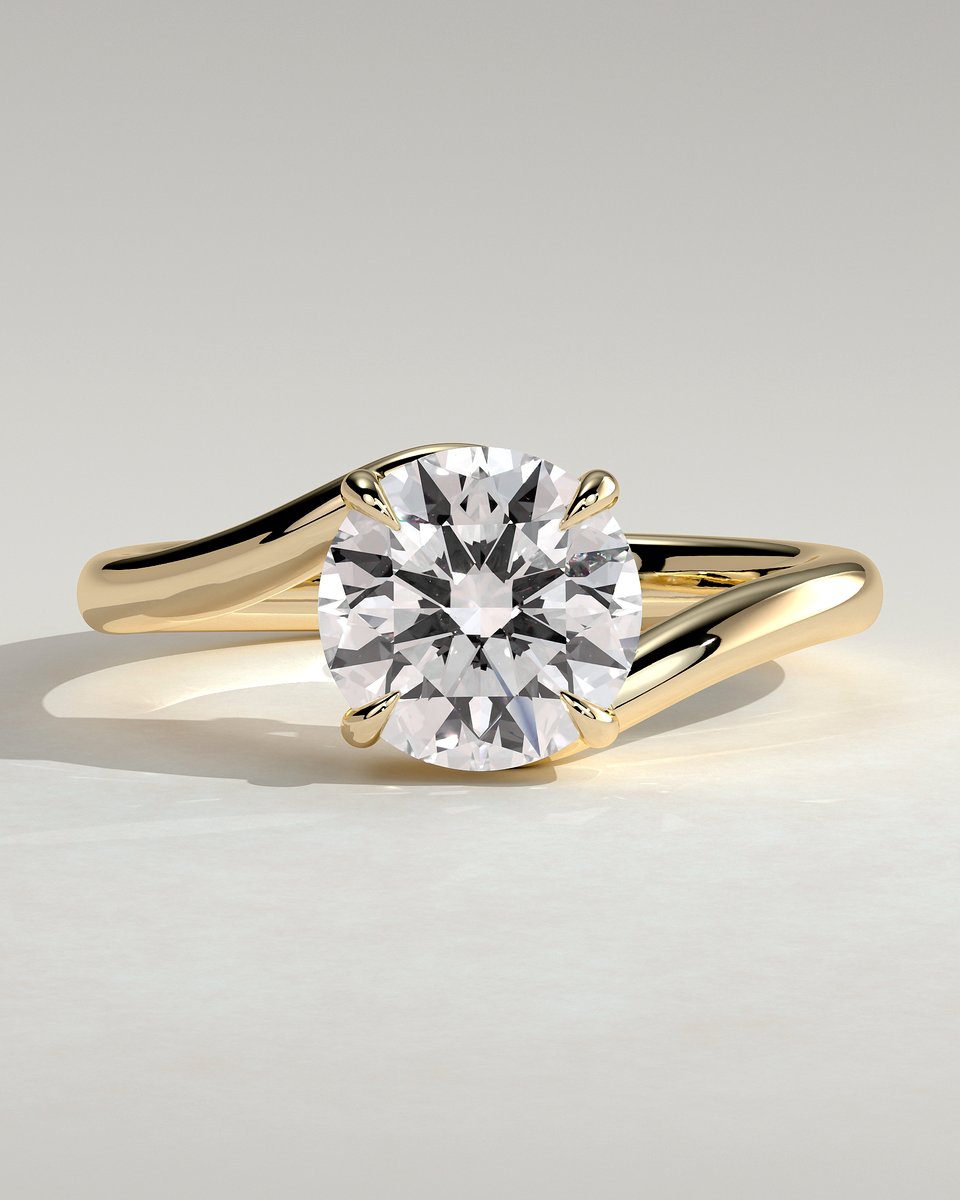 MET 0277 Round Solitaire Engagement Ring