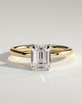 MET 0243 Emerald Solitaire Engagement Ring
