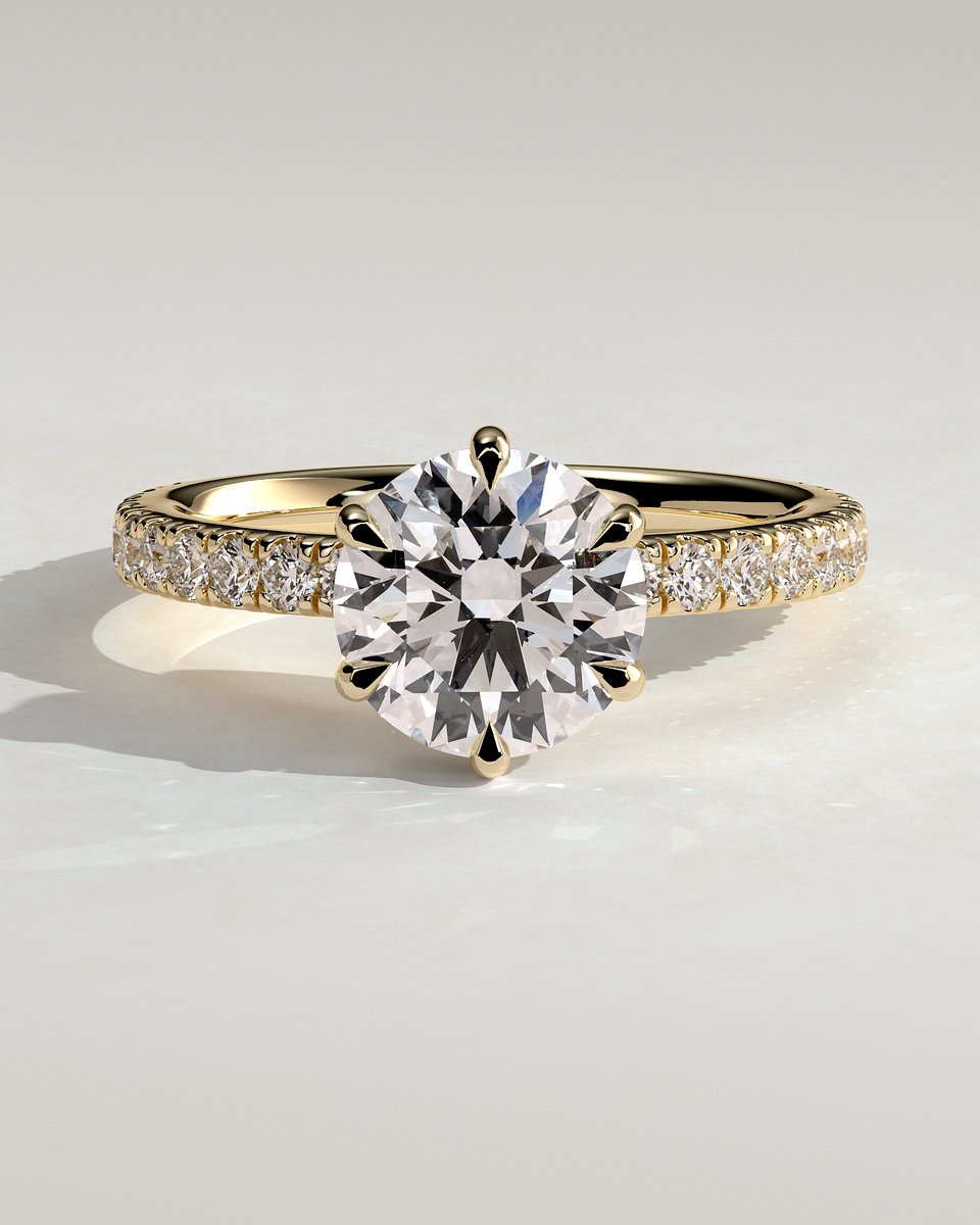 MET 0168 Round Solitaire Engagement Ring