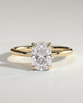 MET 0011 Elongated Cushion Solitaire Engagement Ring