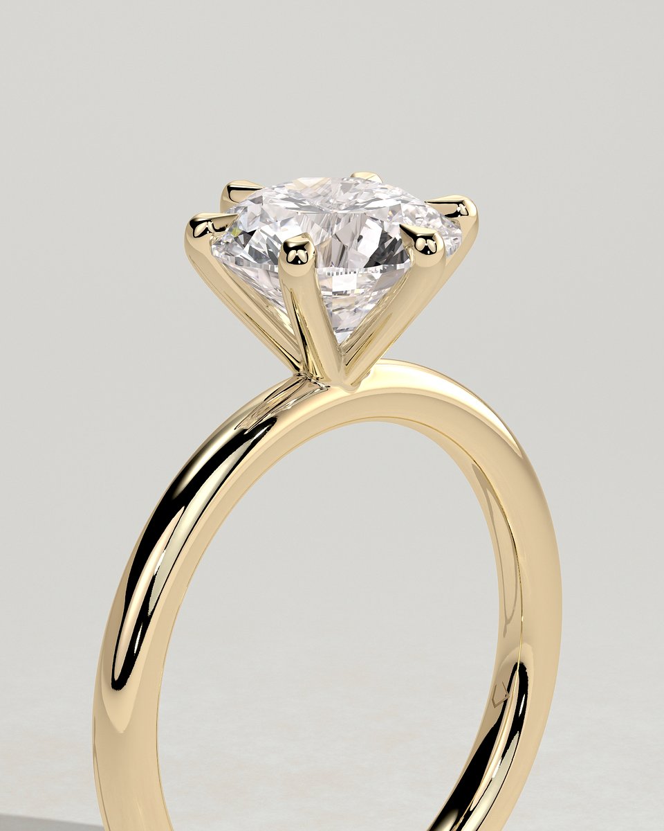 MET 0017 Round Solitaire Engagement Ring