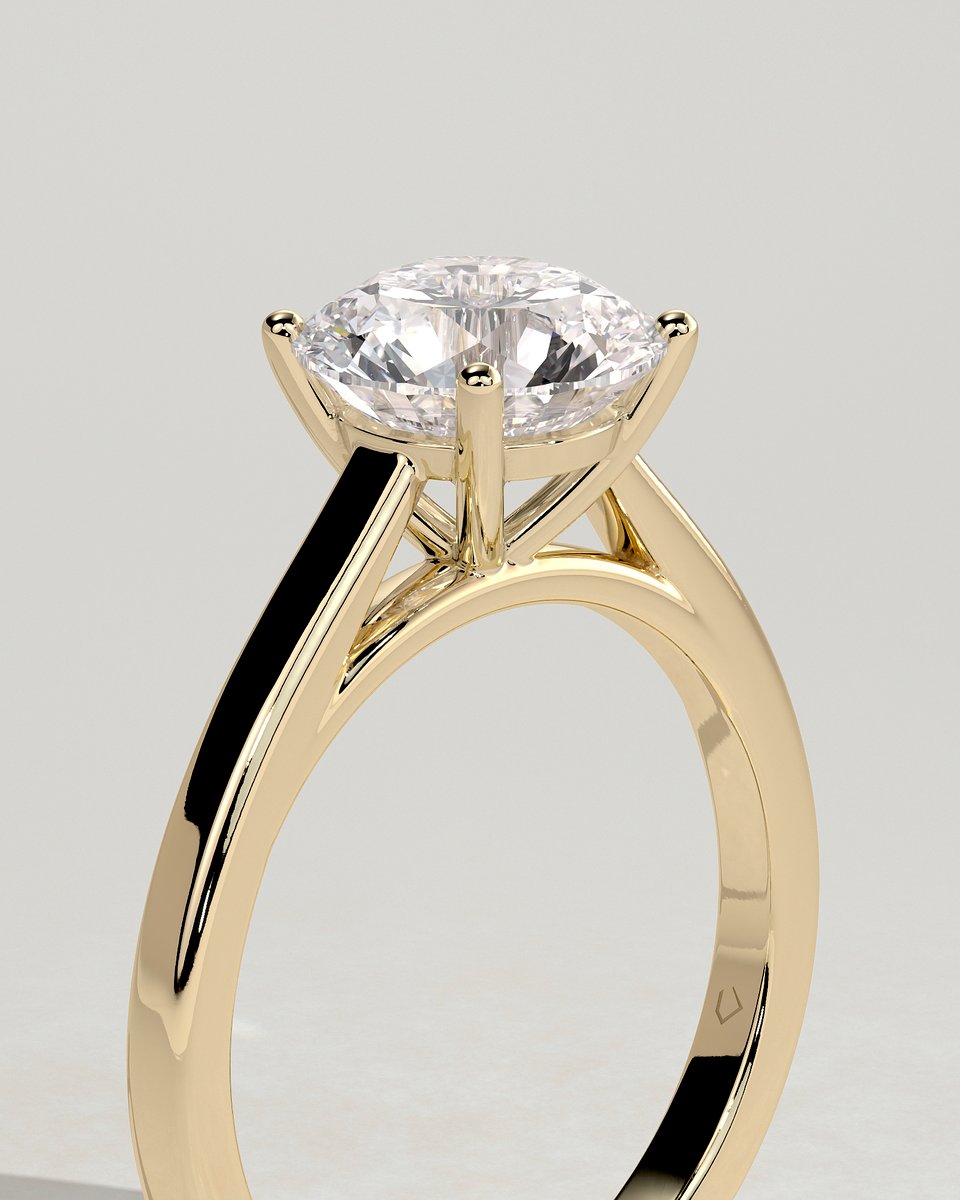 MET 0112 Round Solitaire Engagement Ring