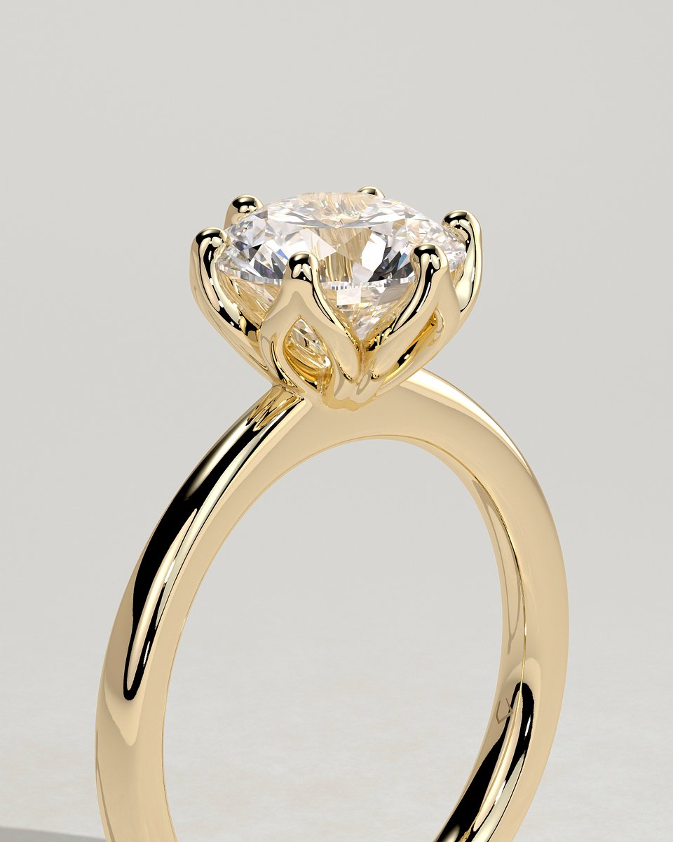 MET 0174 Round Solitaire Engagement Ring