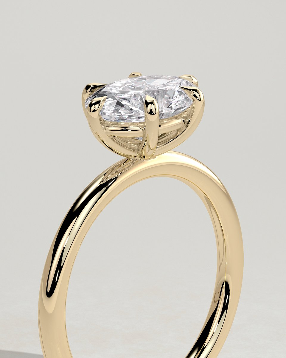 MET 0207 Oval Solitaire Engagement Ring