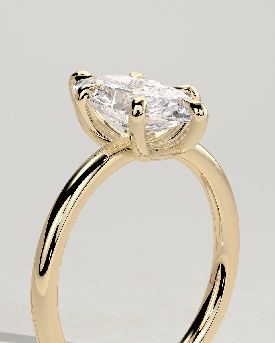 MET 0170 Marquise Solitaire Engagement Ring