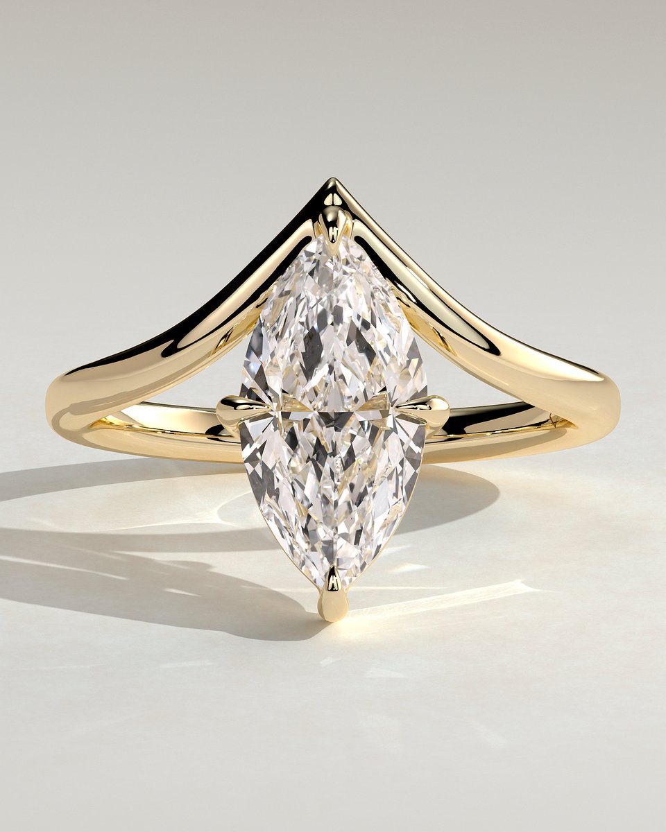 MET 0078 Marquise Solitaire Engagement Ring
