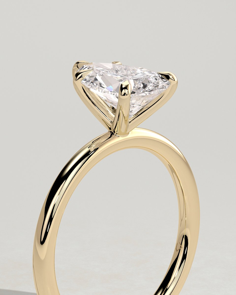 MET 0206 Pear Solitaire Engagement Ring