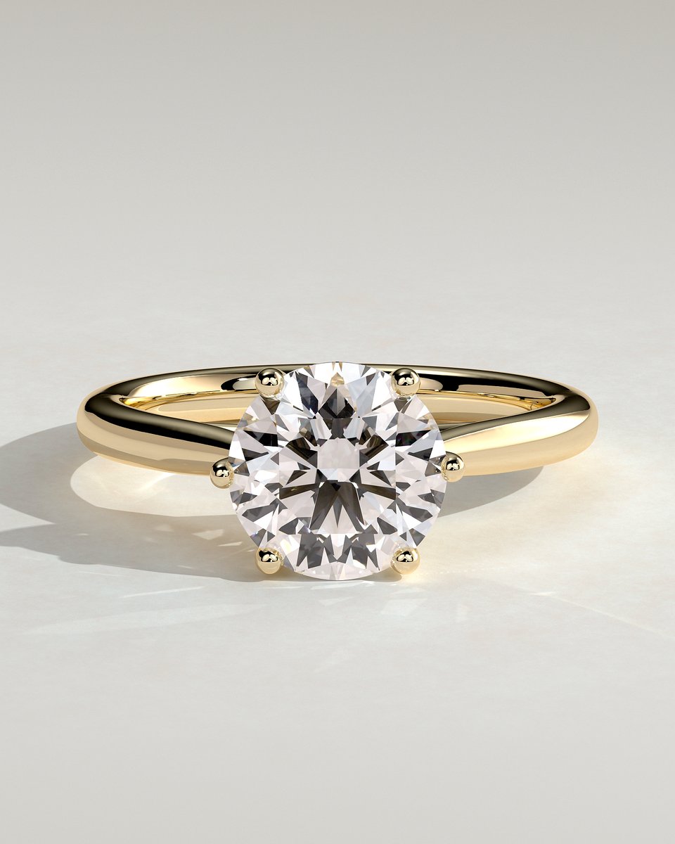 MET 0050 Round Solitaire Engagement Ring