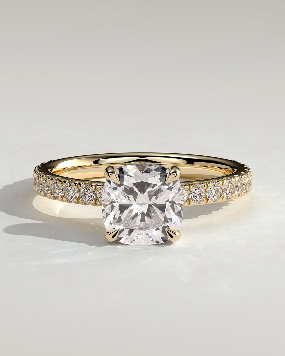 MET 0154 Cushion Solitaire Engagement Ring