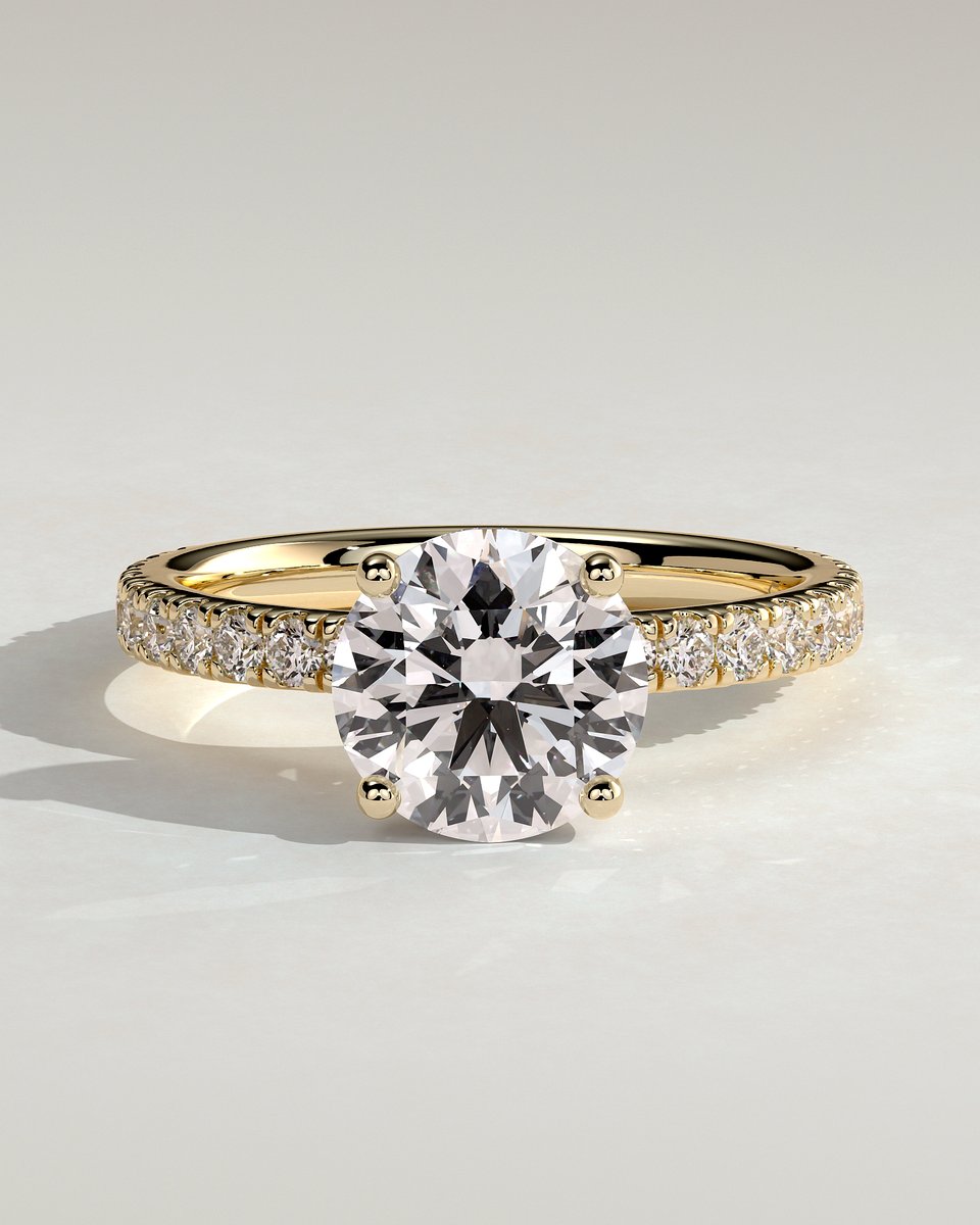 MET 0110 Round Solitaire Engagement Ring