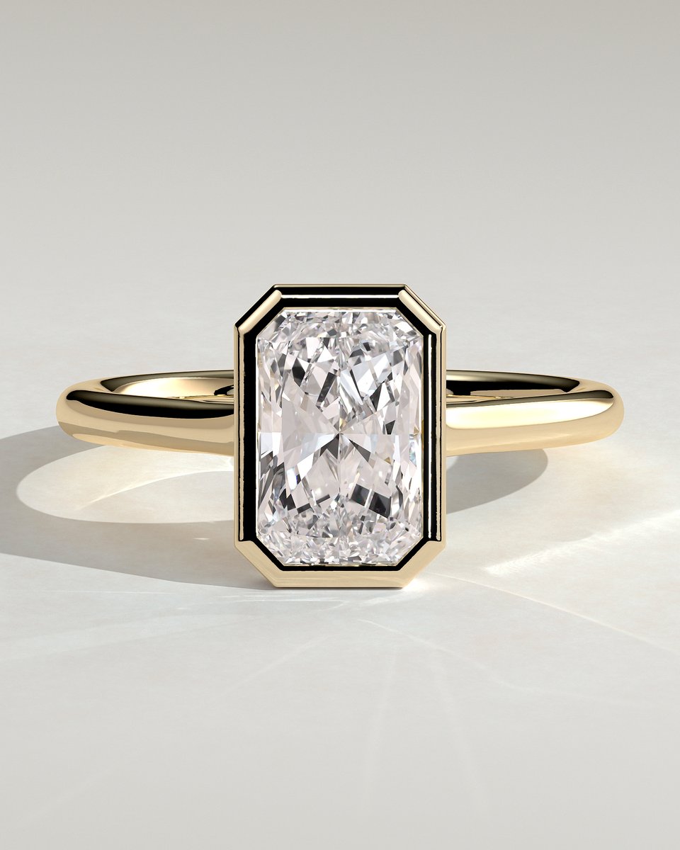 MET 0027 Radiant Solitaire Engagement Ring