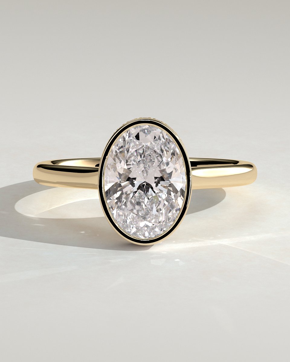MET 0276 Oval Solitaire Engagement Ring