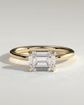 MET 0252 Emerald Solitaire Engagement Ring