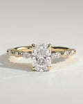 MET 0344 Elongated Cushion Solitaire Engagement Ring