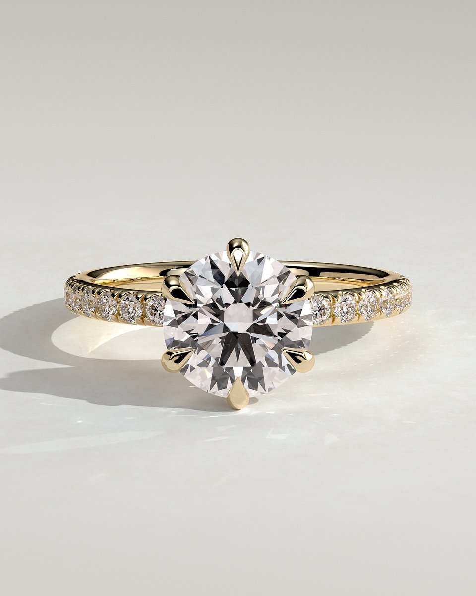 MET 0089 Round Solitaire Engagement Ring