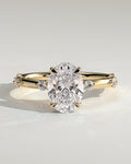 MET 0142 Oval Solitaire Engagement Ring