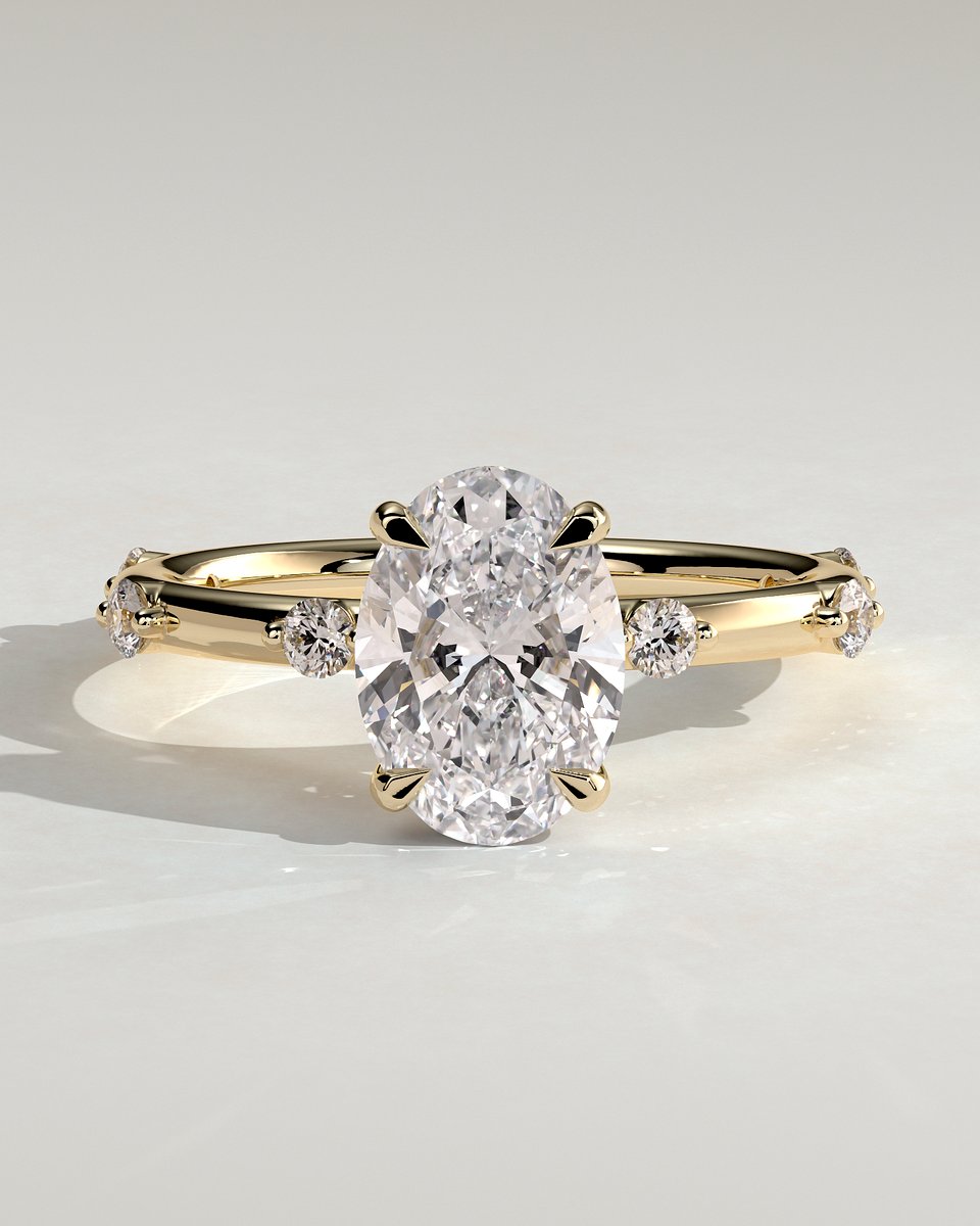 MET 0142 Oval Solitaire Engagement Ring